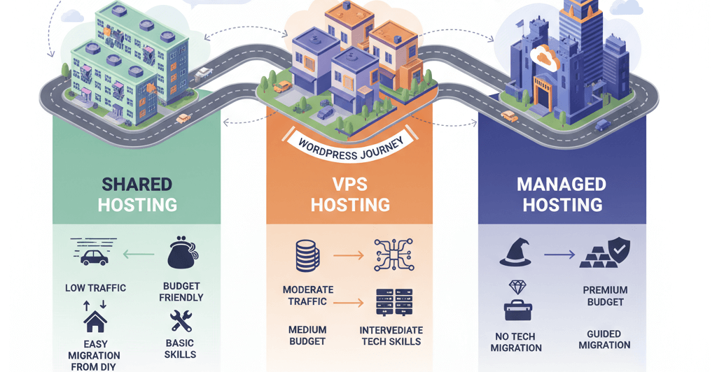 Choose the Right WordPress Hosting Plan: Shared vs VPS vs Managed
