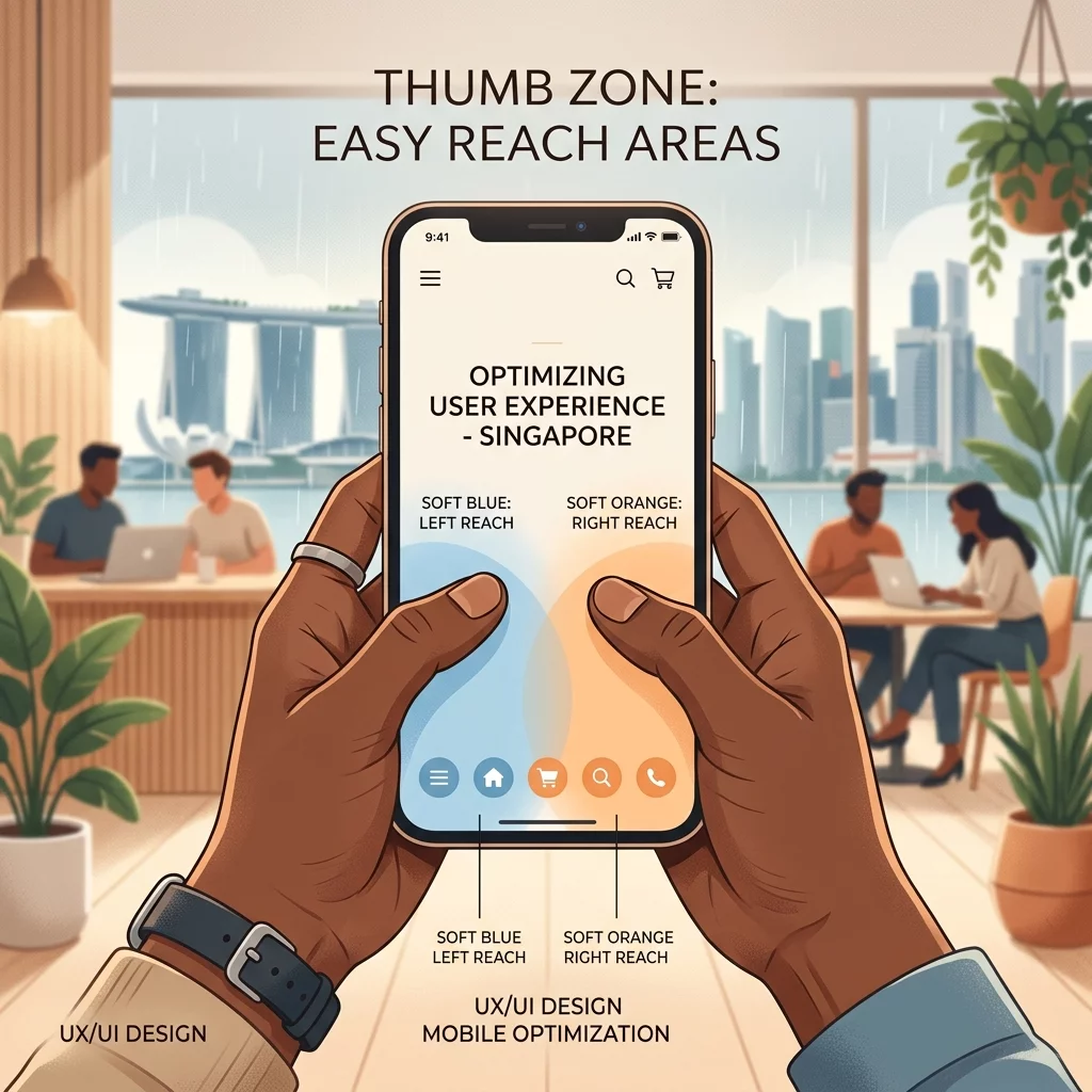 Thumb Zone Design: Placing Key Elements Where Fingers Can Reach